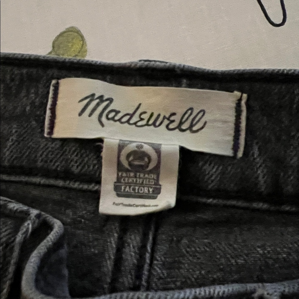 Madewell The Perfect Vintage Black Wash Straight Leg - Picture 3 of 4